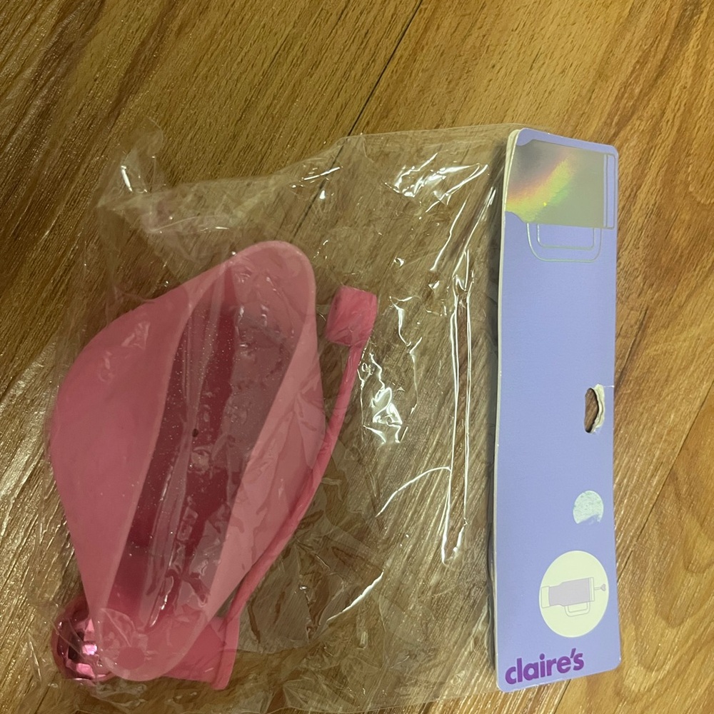 Pink Claire's cup accessories disco ball pink